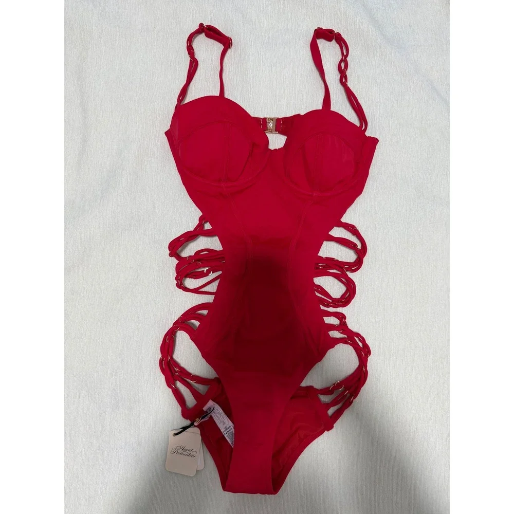 Agent Provocateur Montana Red‎ One-Piece Swimsuit 34D NWT Cut-Out Underwire NWT
